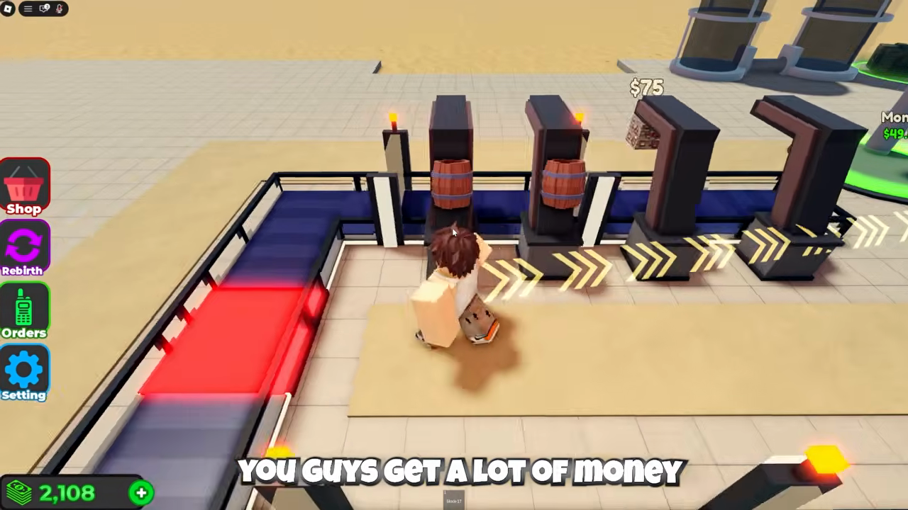 Money collector pipe on the starter plot
