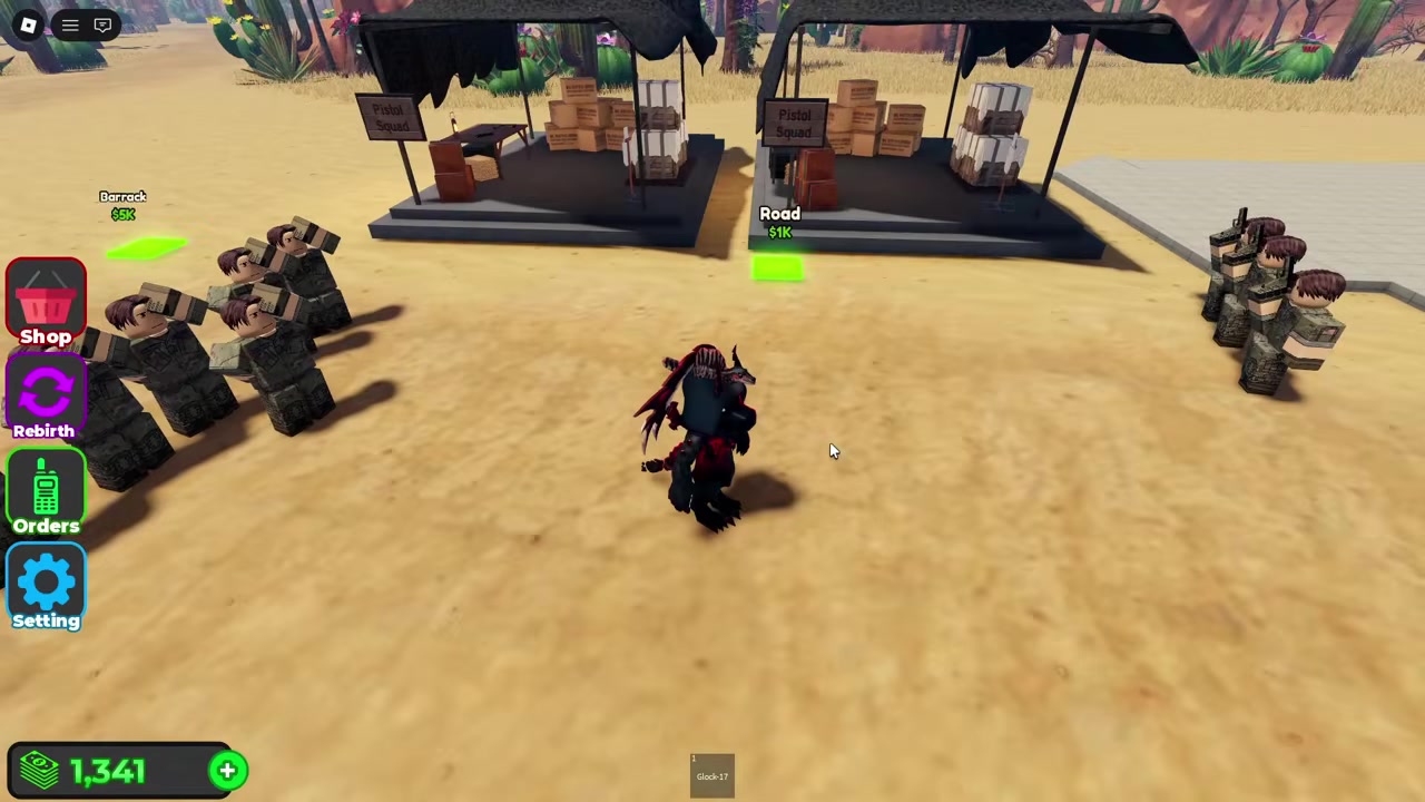 Pistol Squad tents next to Barrack and Road pads
