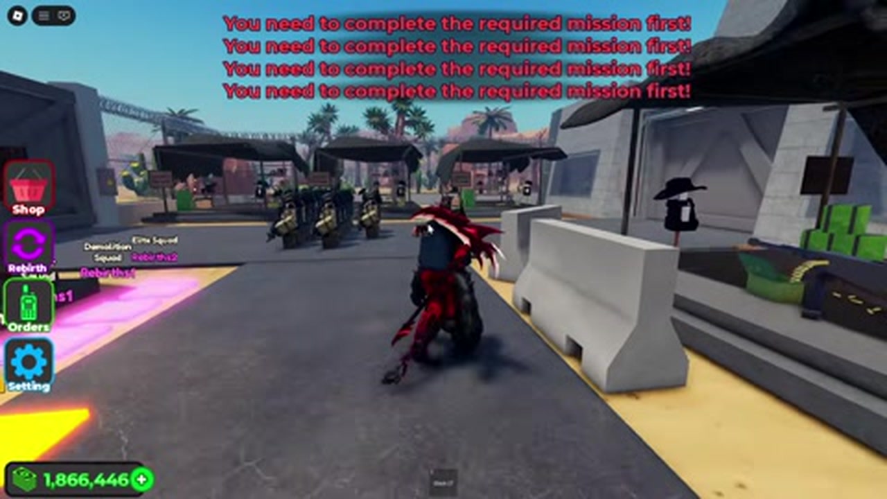 Red toast You need to complete the required mission first