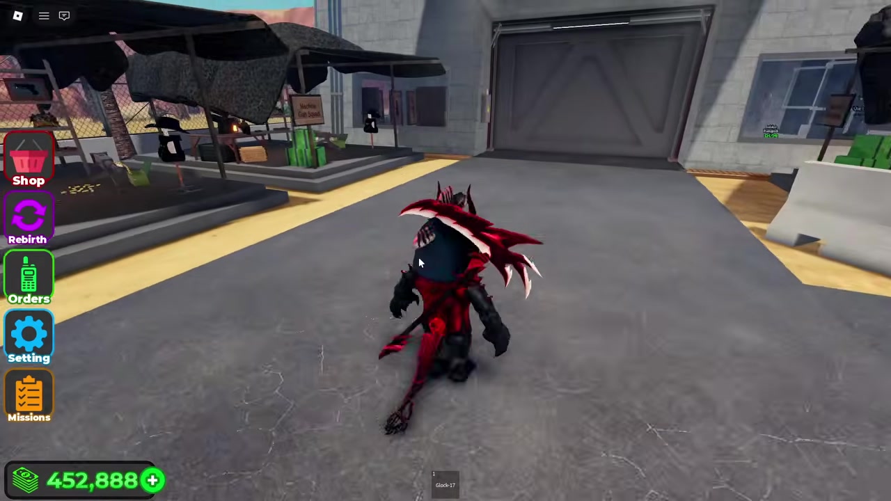 Five-button HUD including the orange Missions clipboard